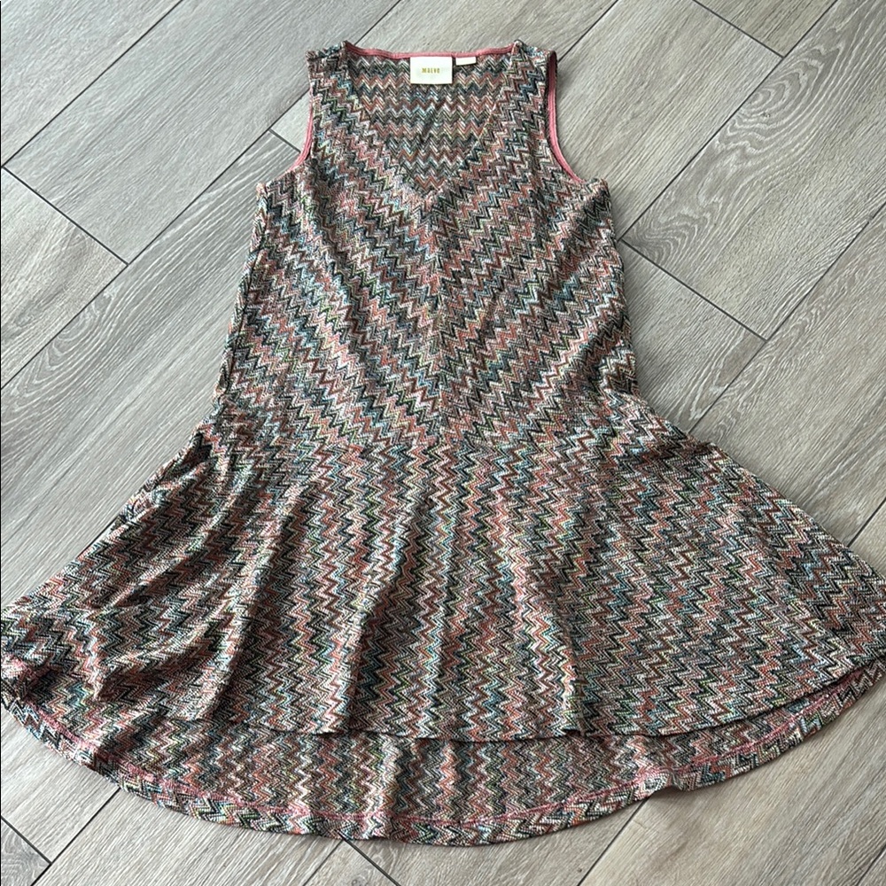 MulticolorChevron Pattern Dress